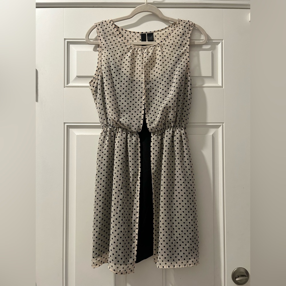 Women’s Petticoat Alley Sleeveless Polka Dot Size Medium Dress